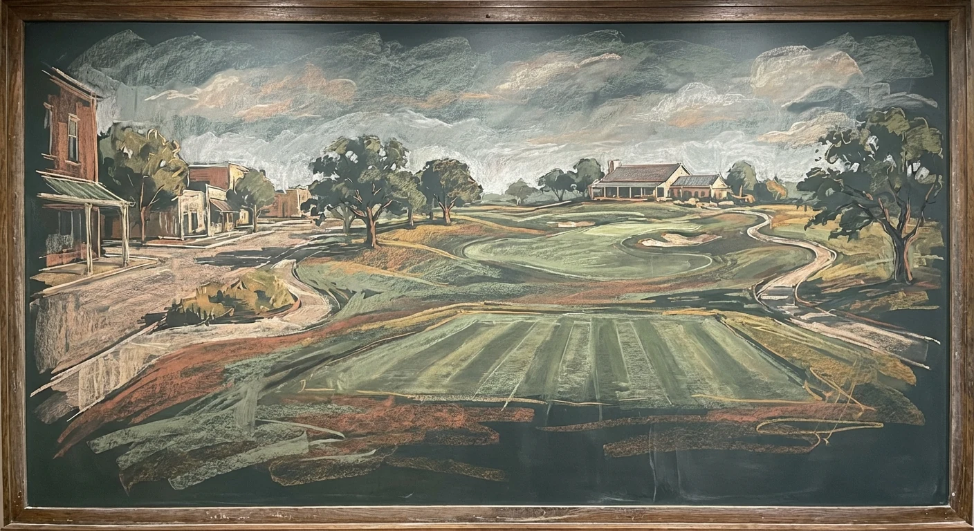 Heritage Lakes chalk illustration