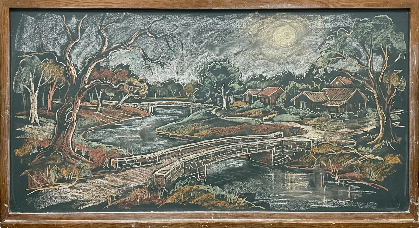 Phillips Creek Ranch chalk illustration